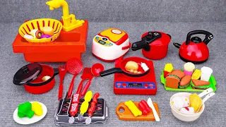 8 Minutes Satisfying with Unboxing Cute Red Kitchen Playset Collection ASMR | Review Toys