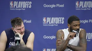 Kyrie Irving & Luka Doncic react to Mavs big Game 6 win over Thunder, Irving calls Doncic 'FEARLESS'