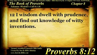 Bible Book #20 - Proverbs Chapter 8 - The Holy Bible KJV Read Along Audio/Video/Text