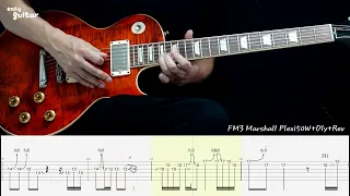 Richard Sanderson(La Boum) - Reality Guitar Solo Lesson With Tab(Slow Tempo)