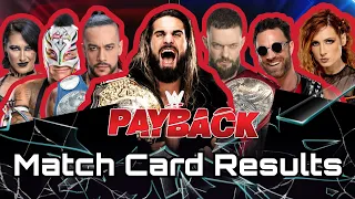 WWE Payback 2023 Match Card Results