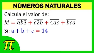 Calcula el valor de: 𝑀=(𝑎𝑏3) +(𝑐2𝑏) +(4𝑎𝑐) +(𝑏𝑐𝑎). Si: a + b + c = 14