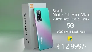 Redmi Note 11 Pro Max: 108MP SONY Camera, 5G | 120Hz Display, 6000mAh Battery #RedmiNote11Series​