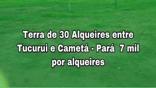 Terra de 30 Alqueires 7 mil por Alqueires - Tucurui - Pará #FazendasavendanoPará