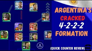 Argentina's  New 4-2-4 Shaped Formation Is Crazy Good in eFootball 2023 Mobile |Best formation