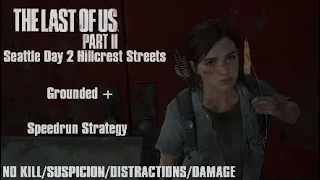 TLOU2 Hillcrest Streets Grounded Speedrun Strategy NO KILL/SUSPICION/DISTRACTIONS/DAMAGE