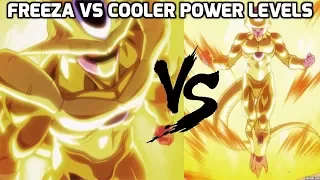 DBZMacky FRIEZA VS COOLER POWER LEVELS OVER THE YEARS (DBZ/DBS/DBH)