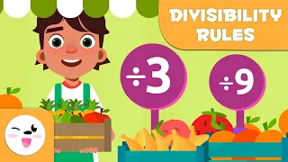 DIVISIBILITY RULES for Kids  ➗ 🍊 🍌  Dividing by 3 and 9 - Episode 2