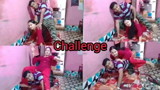 Horse riding challeng , Husband wife Horse Riding challenge, funny video,#challenge