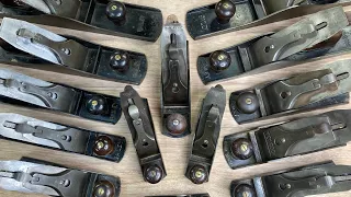 Stanley Hand Plane - Type Study Breakdown - Types 11 & 12 (3 patent dates in the bed)