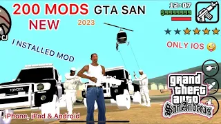 I NSTALLED | 200 MODS 🤪 IN GTA SAN ANDREAS iPhone | GTA SAN IOS | GTA SAN CELO IOS iphone