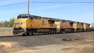 Railfanning The UP Sacramento Subdivision In Sacramento CA, A Few Crossings Rare Bells Mar 15, 2016
