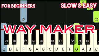 SINACH - WAY MAKER | SLOW & EASY PIANO TUTORIAL