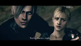 Leon in RE5 - Jill Boss Fight.