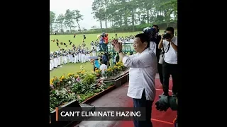 After signing anti-hazing law, Duterte now says hazing can't be eliminated