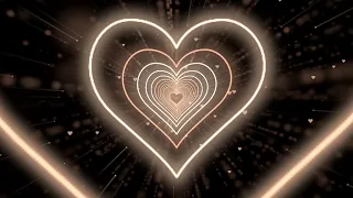 Neon Lights Love Heart Tunnel Background🤎Brown Heart Background corazones blanco y negro [10 Hours]