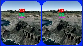 Table Mountain,  3D SBS VR video, Stereogram Magic eye video, Tour with Google Earth