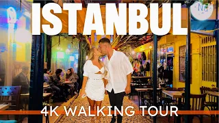 ISTANBUL TURKIYE 2024 | ORTAKOY  & BESIKTAS BAZAAR | WEEKEND NIGHT LIFE | 4K WALKING TOUR