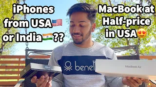 Buy MacBook and iPhones from USA or India?✅ MacBook at 50% Discount😍 || Indian🇮🇳 in USA🇺🇸