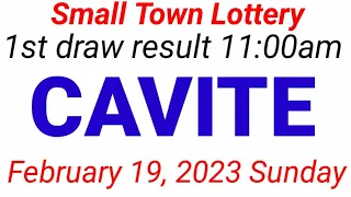 STL - CAVITE February 19, 2023 1ST DRAW RESULT