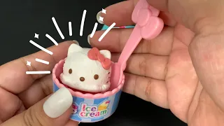 6 Minutes Satisfying with Unboxing Hello Kitty Ice Cream Shop Set | ASMR (no music