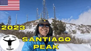 HOW TO HIKE TO SANTIAGO PEAK OFF TRAIL 2023. Santiago Peak, CA Orange County USA