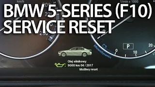 How to reset service reminder in BMW 5-Series F10 F11 F07 (inspection maintenance)