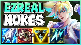 EZREAL, BUT EVERY Q DEALS HALF OF YOUR HEALTH BAR (THIS MEGA SCALES)