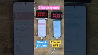 Xiaomi 13 Ultra vs Realme GT3 charging race