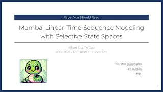 [Paper Review] Mamba: Linear-Time Sequence Modeling with Selective State Spaces