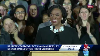 Victory speech from Massachusetts' first black congresswoman