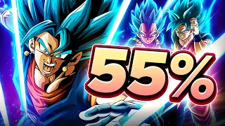 (Dokkan Battle) 55% LEVEL 1 LINKS LR AGL VEGITO BLUE COMPLETE OVERVIEW & SHOWCASE!