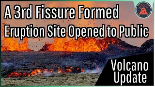 Iceland Volcano Eruption Update; A 3rd Fissure Erupts, Growing Volcanic Cones