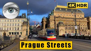 Prague walking tour 4k along the city center to Old Town Square 🇨🇿 Czech Republic HDR ASMR