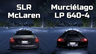 Mercedes-Benz SLR McLaren vs Lamborghini Murcielago LP 640-4 - Need for Speed Carbon (Drag Race)