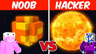 NOOB vs HACKER: I Cheated in a GIANT PLANET Build Challenge!