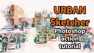 How to use Urban sketcher photoshop action