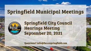 Springfield City Council 9/20/21