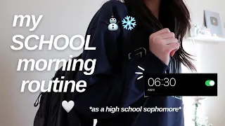 grwm: SCHOOL *WINTER* MORNING ROUTINE | sophomore year