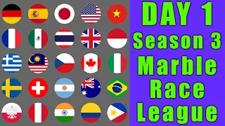 Marble Race League 2019 Season 3 Day 1 Marble Point Race in Algodoo / Marble Race King