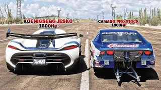 FH5 DRAG RACE! CAMARO PRO STOCK Vs KOENIGSEGG JESKO