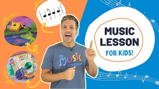 Music Lesson for Kids | Reading Music Story & Movement Song