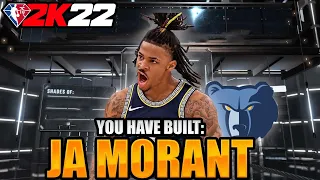 BEST JA MORANT BUILD on NBA 2K22- BEST SLASHING PLAYMAKER BUILD + 99 SPEED + CONTACT DUNKS!