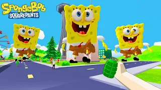 GIANT'S SPONGEBOB IN DUDE THEFT WARS | DUDE THEFT WARS FUNNY MOMENTS