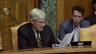 Chairman Whitehouse Presses GOP Witness in Budget Hearing on Climate Change & Insurance Markets