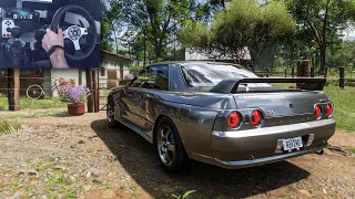 Nissan Skyline R32 - Forza Horizon 5 Steering Wheel Gameplay