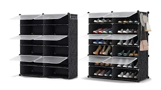 HOMIDEC Shoe Rack Organizer, 6 Tier Shoe Storage Cabinet 24 Pair Shoe Organizer Unboxing and setup