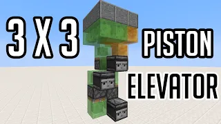 Minecraft 3x3 Elevator Made EASY