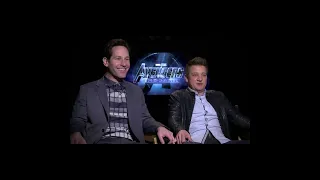 Paul Rudd and Jeremy Renner Being Chaotic During 'Avengers: Endgame' Interview #shorts