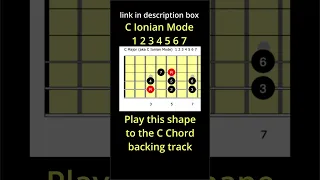 C Ionian Mode Guitar | Backing Track Only | Uncle Joshafat #shorts